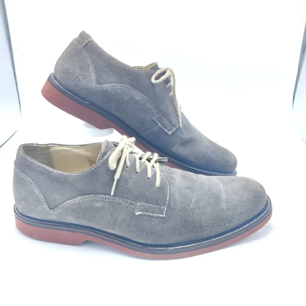 1901 Nordstrom Taupe Gray Suede Leather Oxford Shoes Men’s 10